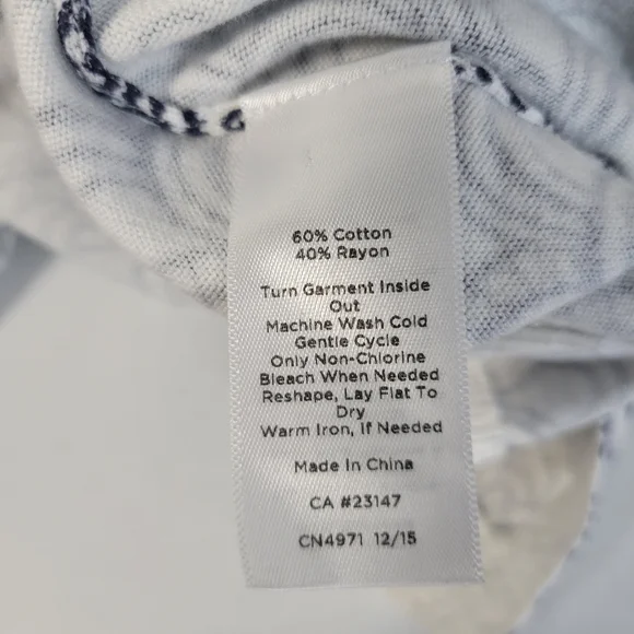 Womans Talbots Navy/White Fish Scale Design Button Front Cardigan Size SP - Picture 7 of 8